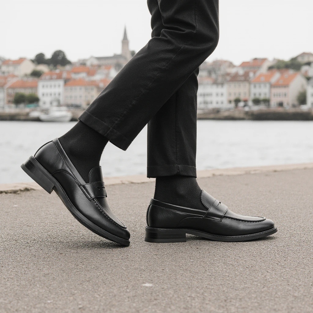 Men'S Shoes Temu - Mocassins noirs pour hommes, chaussures habillées