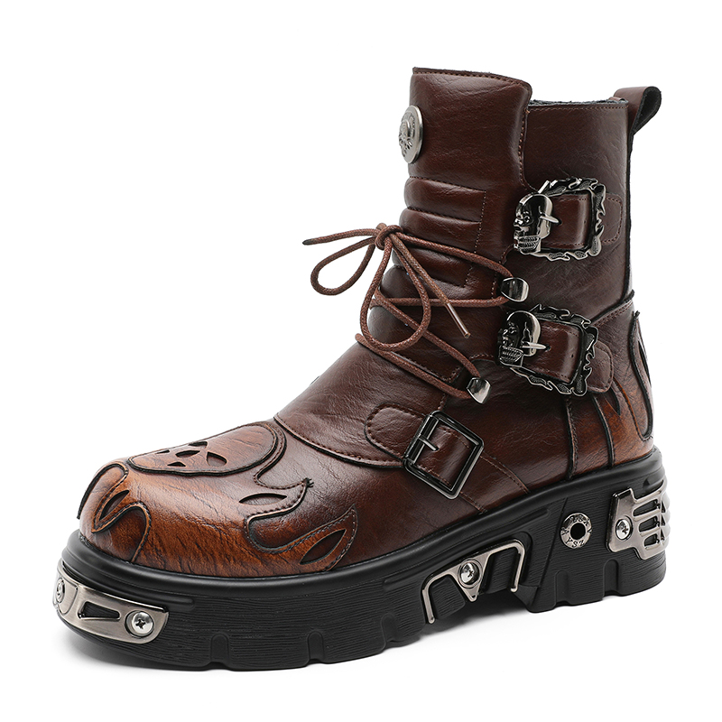 Men'S Shoes To Increase Height - Bottes de moto pour hommes style