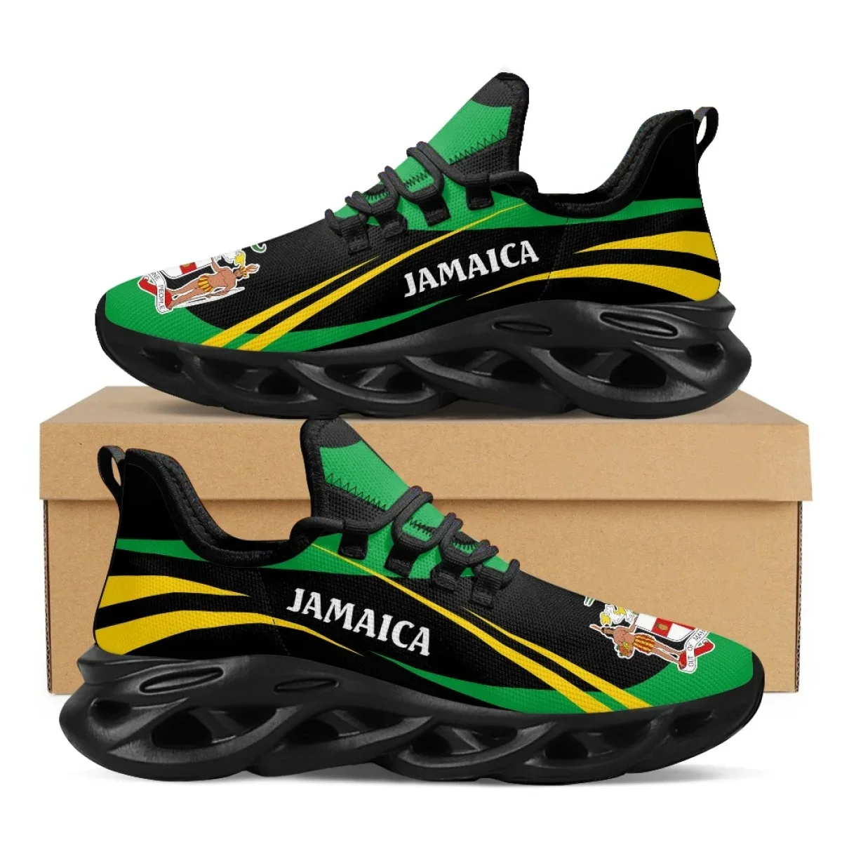 Mesh Trainer Breathable - Jamaïque drapeau imprimer chaussures hommes baskets