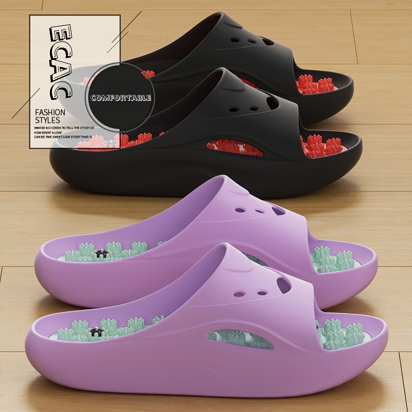 Men'S Shoes To Women'S - Chaussons de massage EVA pour femmes