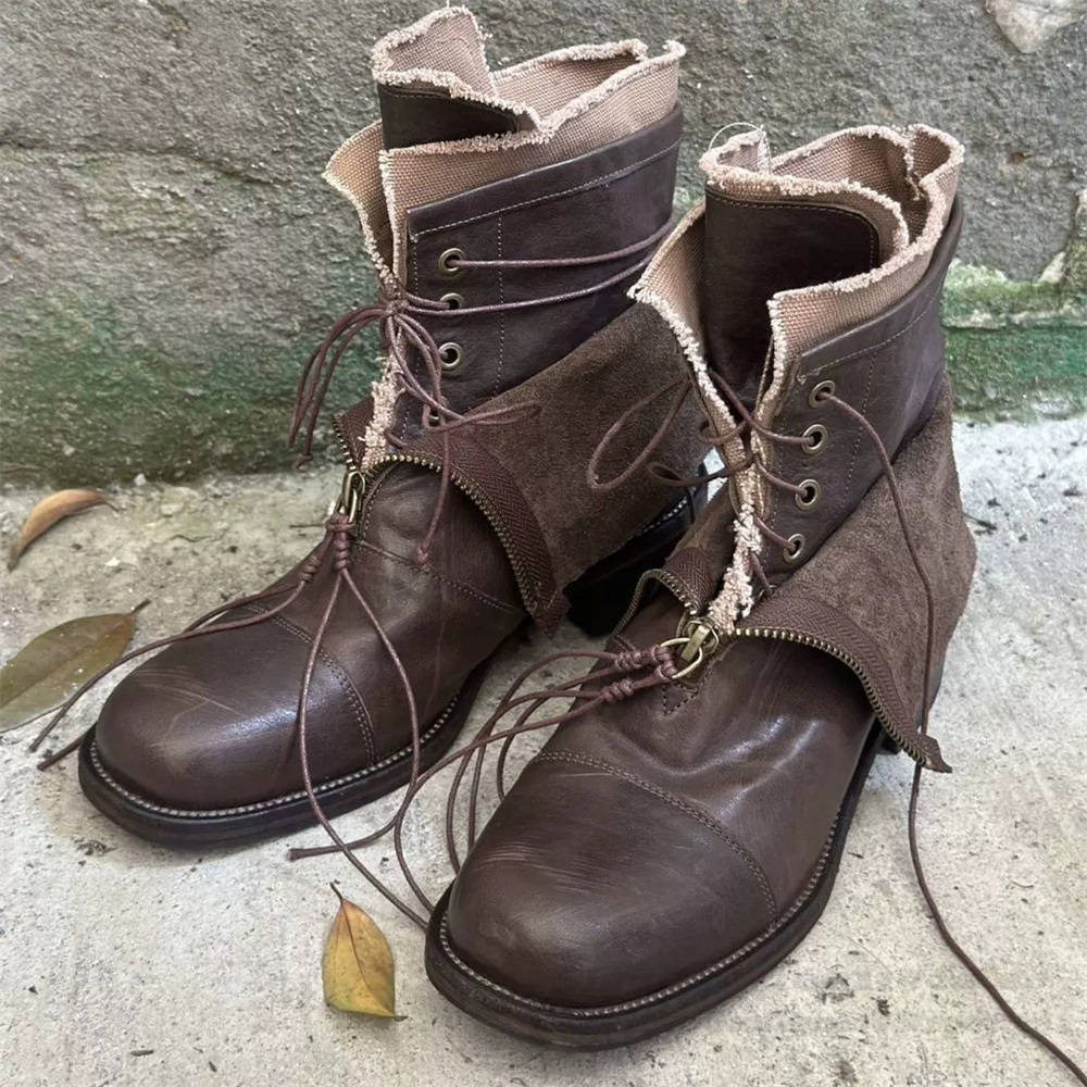 Men'S Shoes To Increase Height - Bottes tendance à semelle épaisse haut