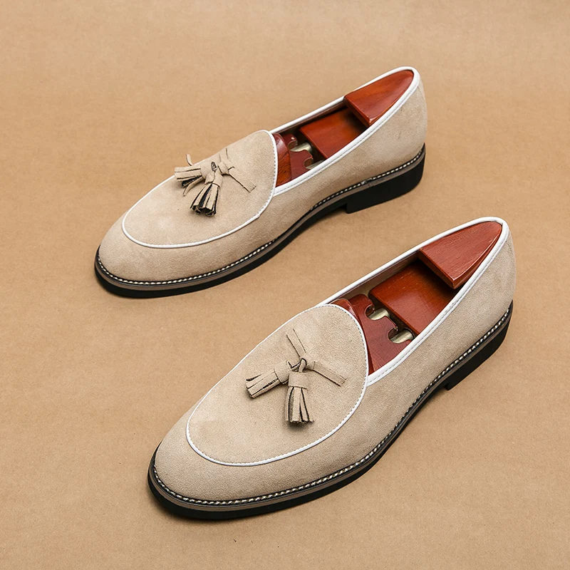 Men Shoes Louboutin - Mocassins en daim pour hommes, marque