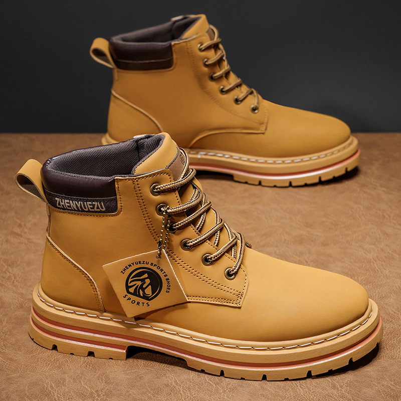 Men'S Shoes To Increase Height - Bottes courtes rétro pour hommes, automne