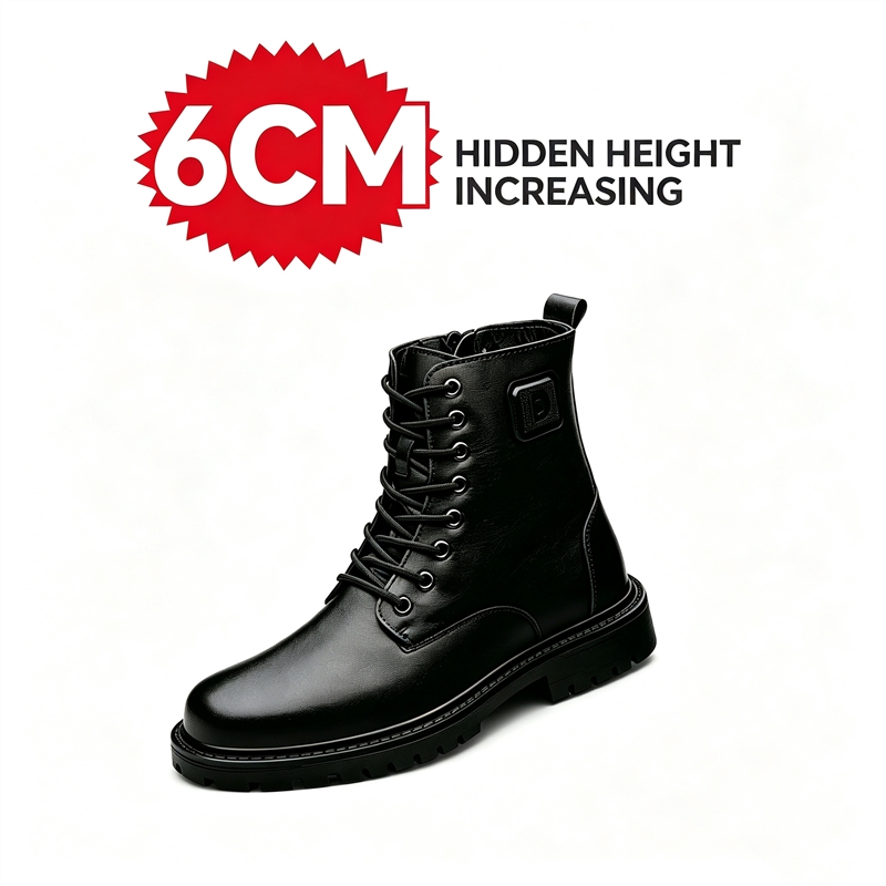 Men'S Shoes To Increase Height - Bottes en cuir pour hommes, hauteur