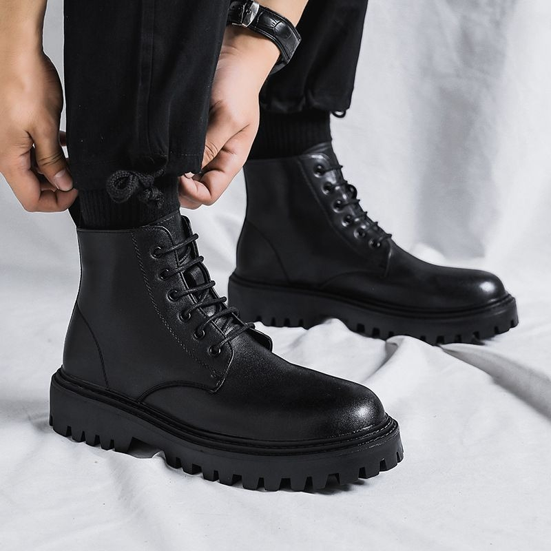 Bottes en cuir pour hommes, st - Men'S Shoes To Increase Height avis et prix