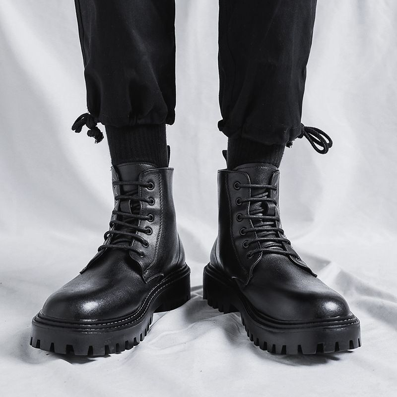 Bottes en cuir pour hommes, st - Men'S Shoes To Increase Height avis et prix