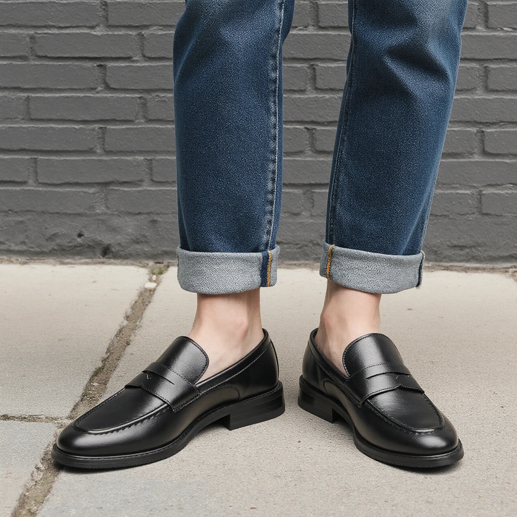 Mocassins noirs pour hommes, c - Men'S Shoes Temu avis et prix