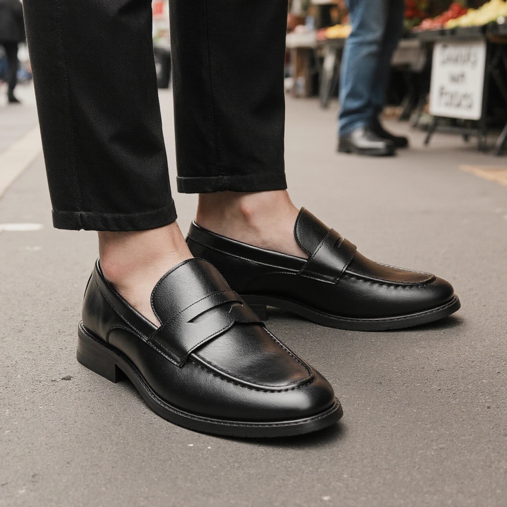Mocassins noirs pour hommes, c - Men'S Shoes Temu avis et prix