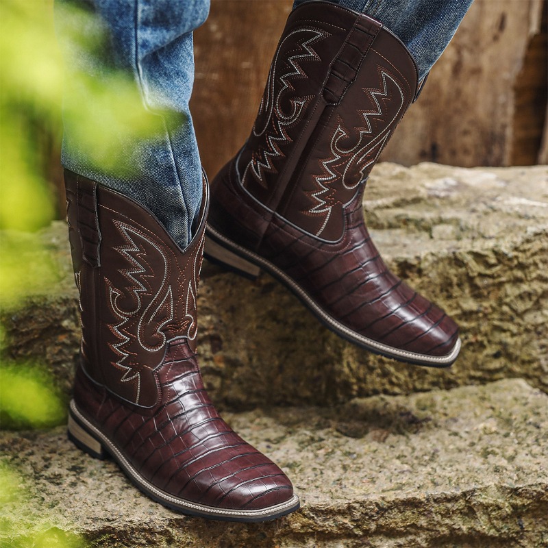 Bottes pour hommes à motif cro - Men'S Shoes With Wide Toe Box avis et prix