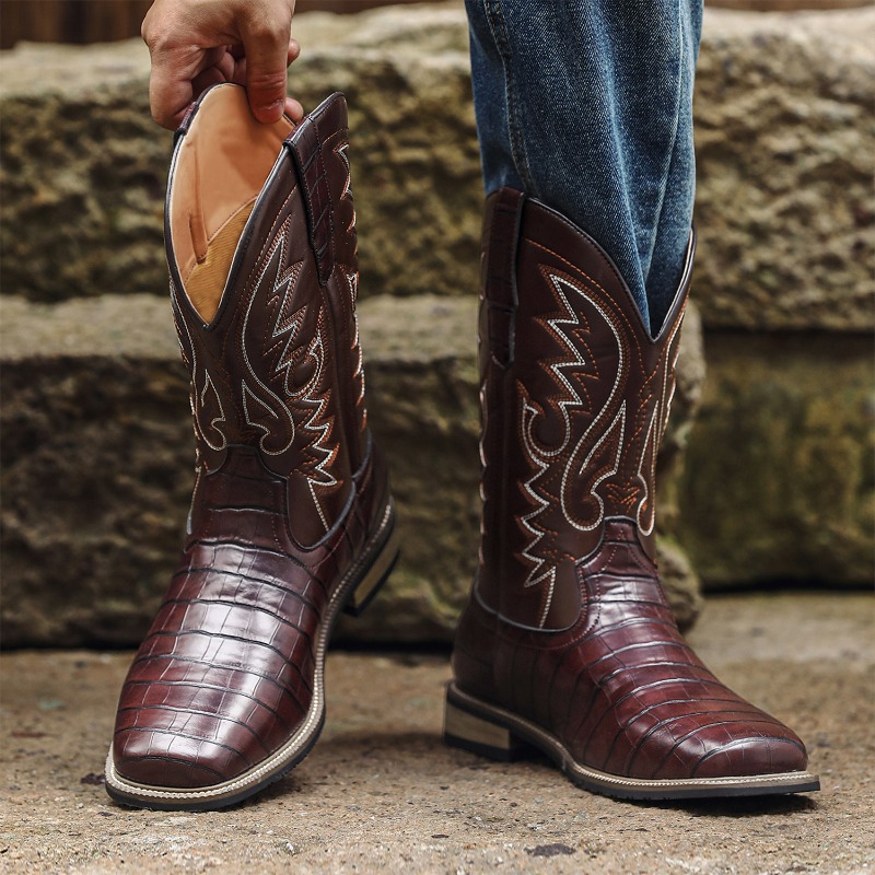 Bottes pour hommes à motif cro - Men'S Shoes With Wide Toe Box avis et prix