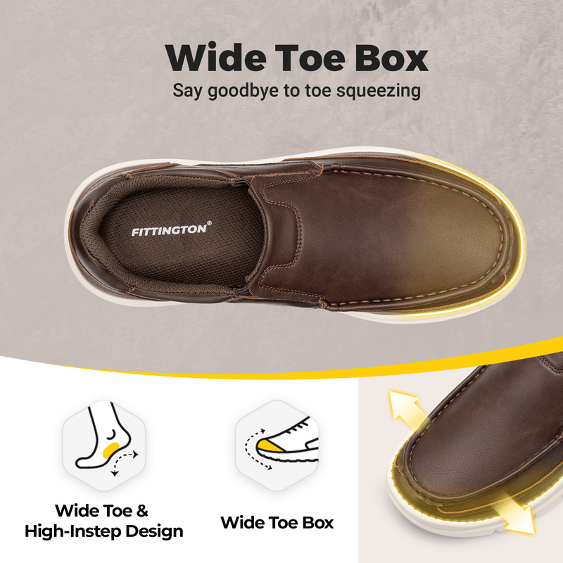 Chaussures habillées à enfiler - Men'S Shoes With Wide Toe Box avis et prix