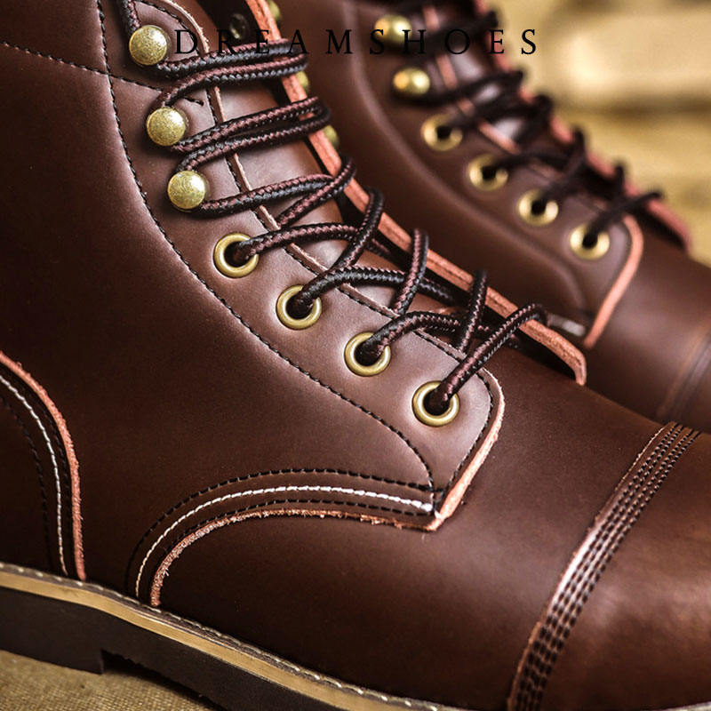 Bottines de moto en cuir de va - Men'S Shoes Temu avis et prix