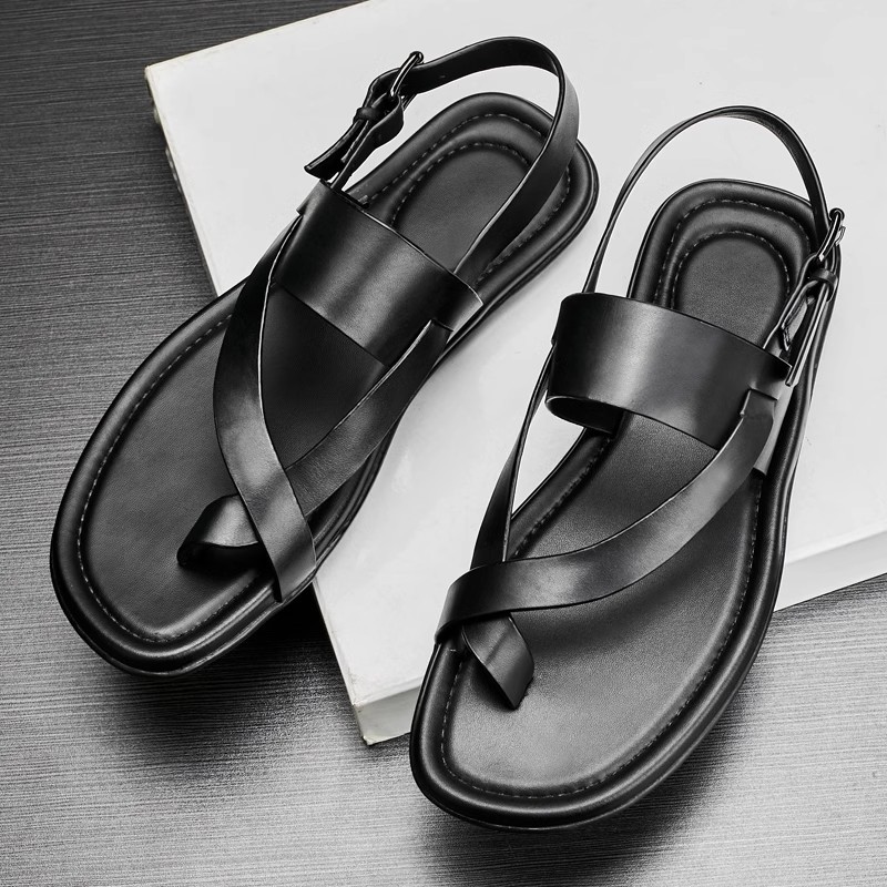 Sandales en cuir véritable pou - Men'S Shoes Size 43 In Us avis et prix