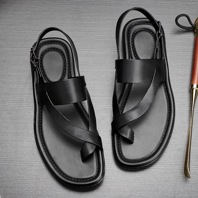 Sandales en cuir véritable pou - Men'S Shoes Size 43 In Us avis et prix