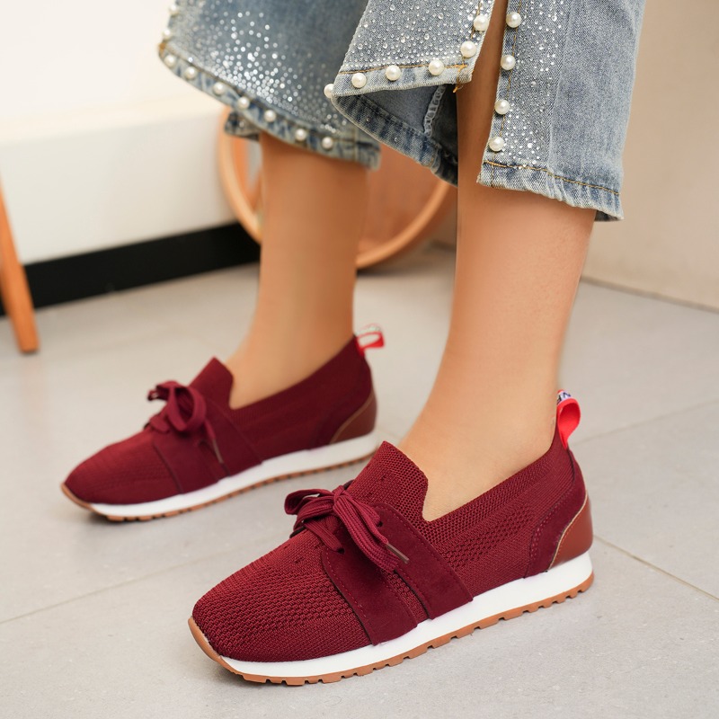 Baskets en maille tricotée gri - Mesh Trainer Breathable avis et prix