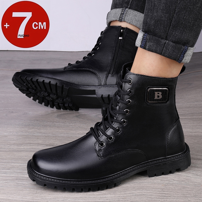 Bottes en cuir pour hommes, ha - Men'S Shoes To Increase Height avis et prix